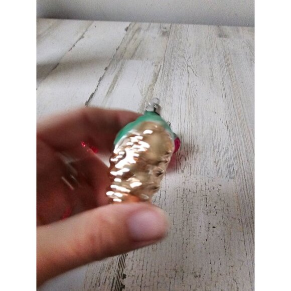 Vintage Mercury grape ornament set strawberry fruit Xmas tree pink silver red - Picture 5 of 11